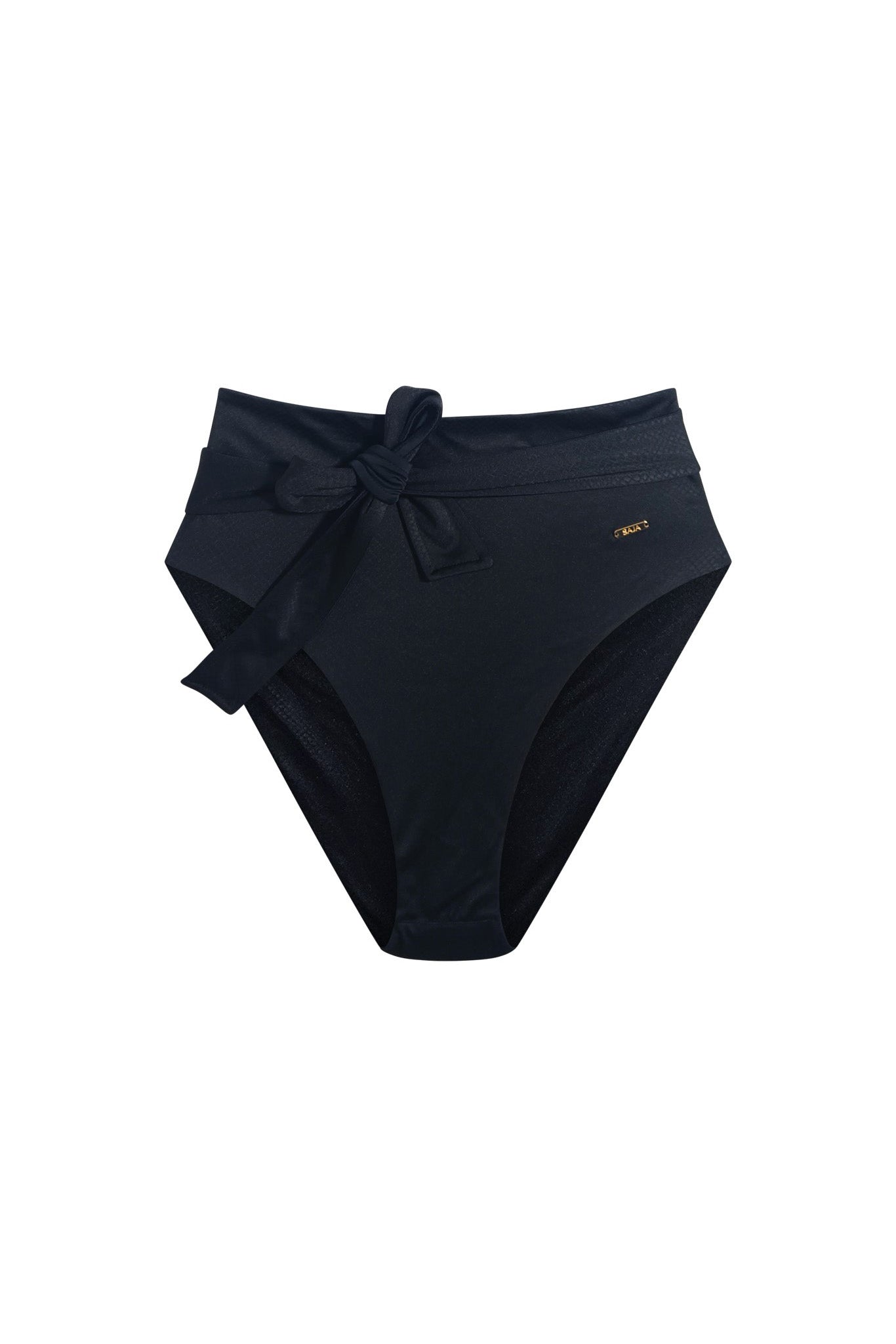 Black Bahamas Belt Bikini Bottom