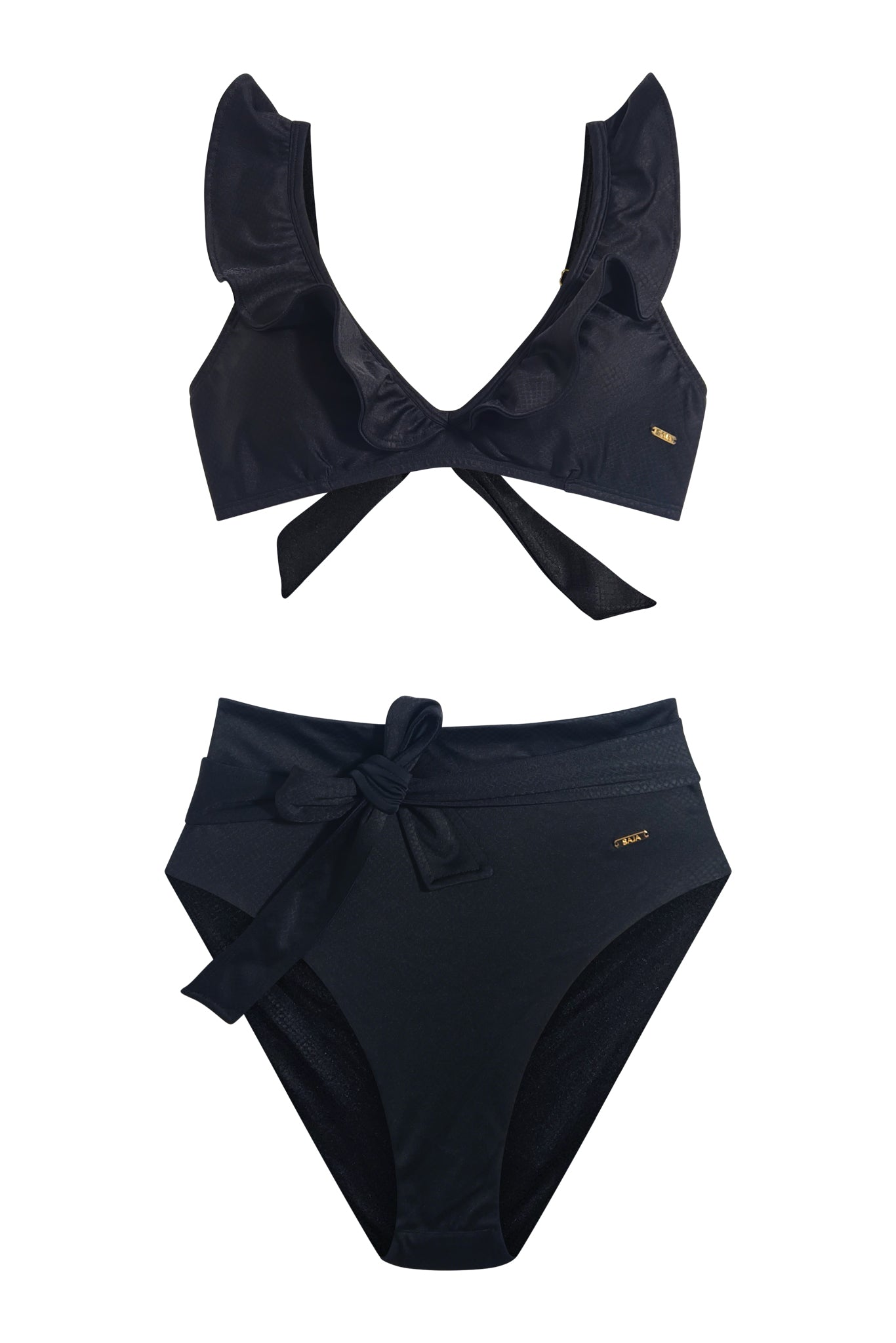 Black Bahamas Belt Bikini Bottom
