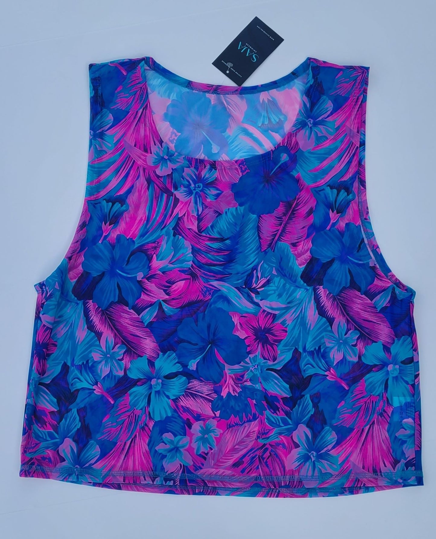 Print Mesh Tank Top
