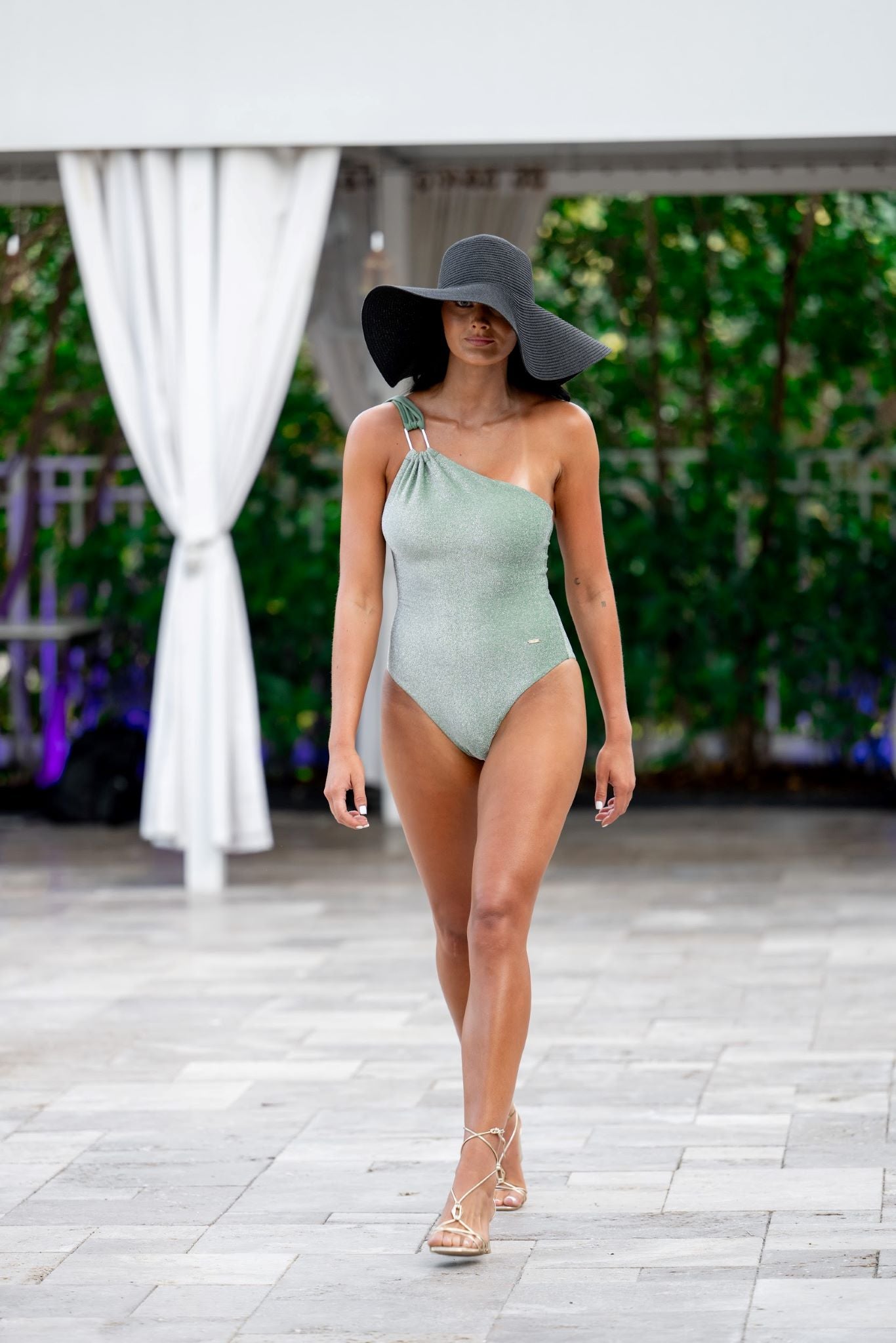 Lyra Metallic Sage & Lilac One Piece
