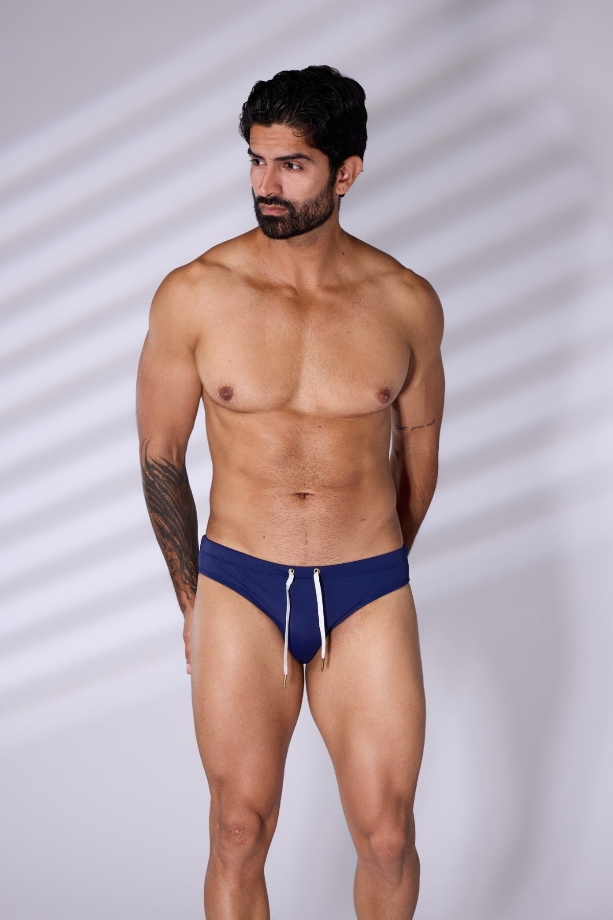 Navy Low Cut Swim Brief