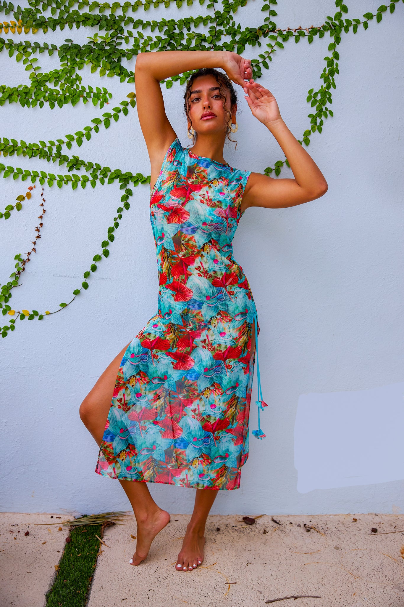 Monaco Hibiscus Dress