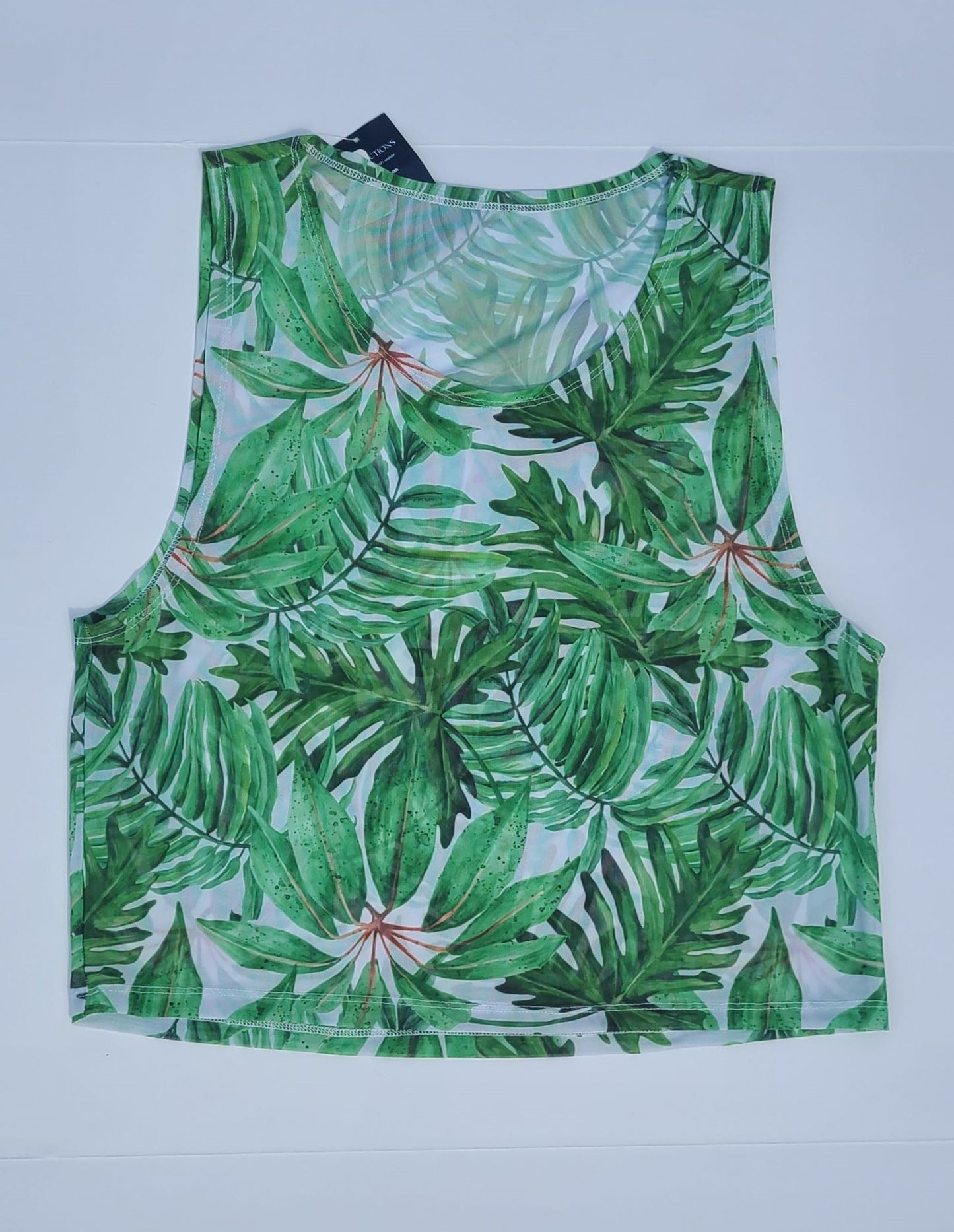 Print Mesh Tank Top