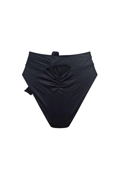 Black Bahamas Belt Bikini Bottom