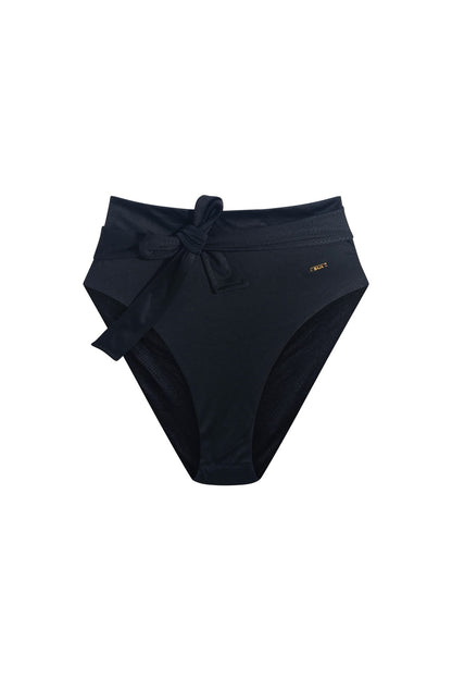 Black Bahamas Belt Bikini Bottom