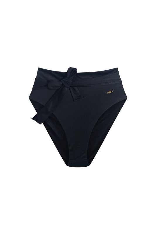Black Bahamas Belt Bikini Bottom