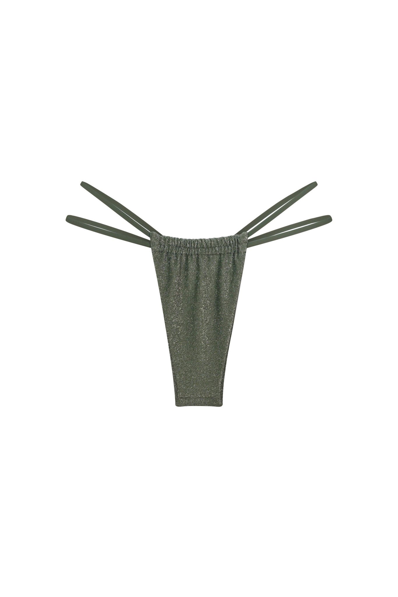 Capri Metallic Sage Bikini Bottom