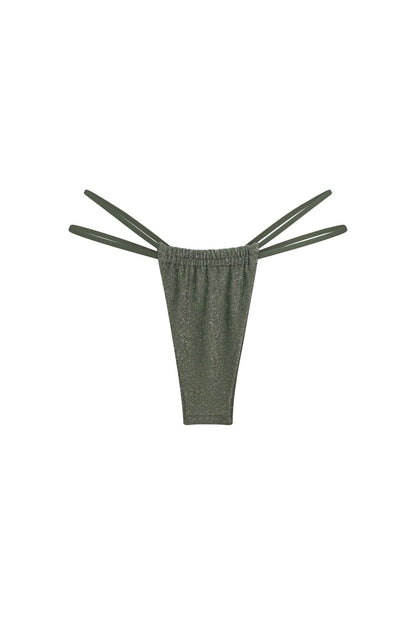 Capri Metallic Sage Bikini Bottom