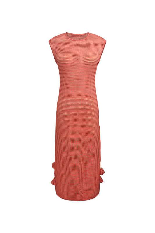 Coral Whisper Dress