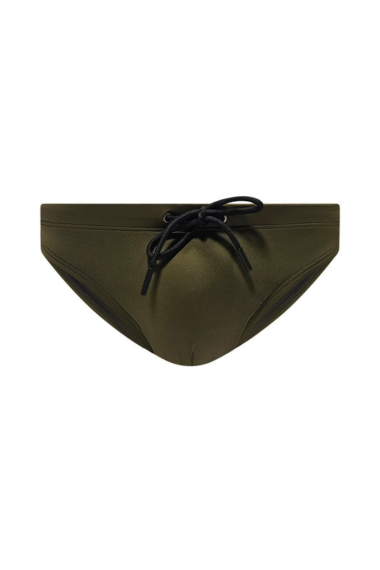 Olive Low Cut Swim Brief