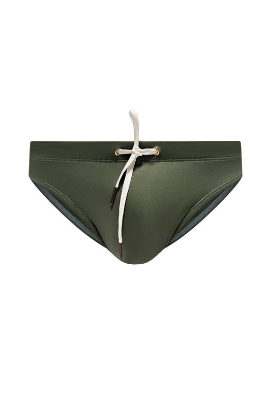 Sage Green Low Cut Swim Brief