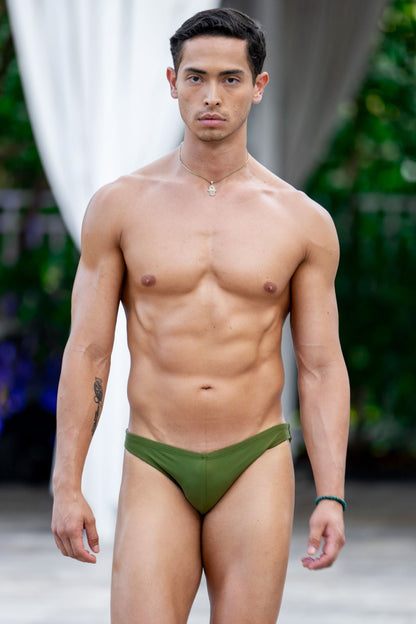Olive Men's Swim Bikini